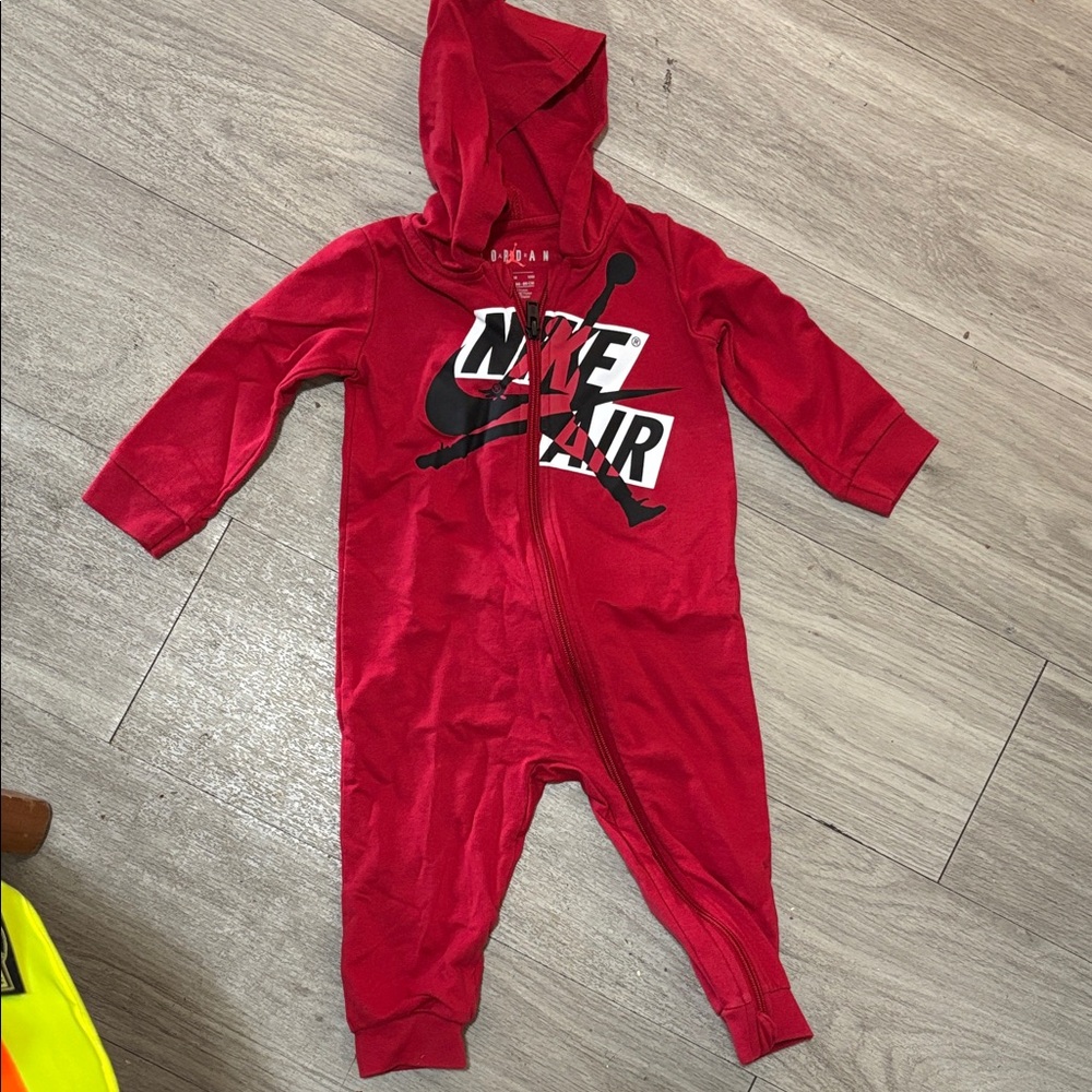 Nike Red Kids One Piece Footie